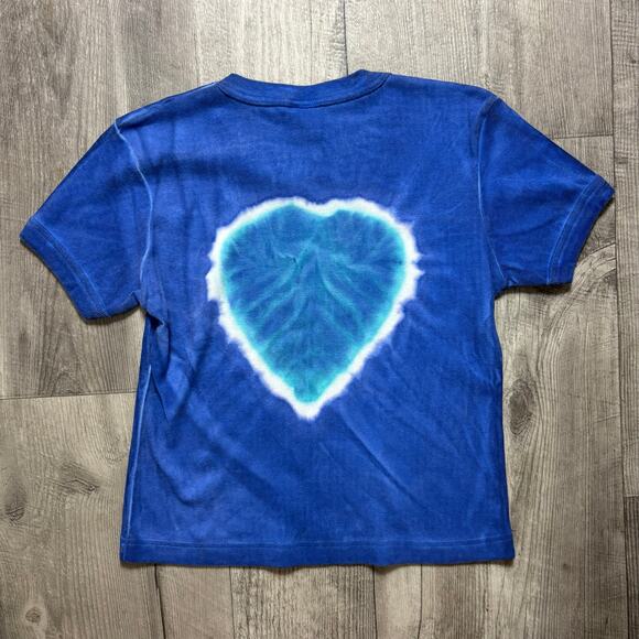 Vintage 90’s Tie Due Heart Baby Tee Women’s one size - Picture 2 of 3